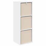 vidaXL Buffet avec tiroir Blanc 30 5 x 27 x 84 5 cm