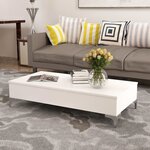 Homemania table basse delinda 121x60x30 cm blanc
