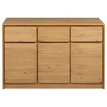 vidaXL Buffet SAUDA chêne 114x43x75 5 cm bois massif de pin