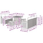 vidaXL Ensemble de canapé de jardin avec coussin Noir Poly rotin