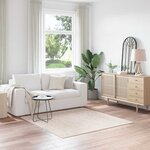 vidaXL Tapis Crème 160 x 160 cm Polypropylène