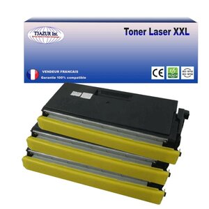 3 Toners compatible avec Brother TN6600 pour Brother HL1030 HL1220 HL1230 HL1240 HL1250 HL1270 HL1430 HL1440 HL1450 - T3AZUR