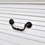 vidaXL Bureau à double piédestal Blanc 140 x 48 x 80 cm