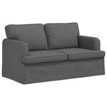 vidaXL Canapé Gris foncé 144 x 80 x 85 cm tissu