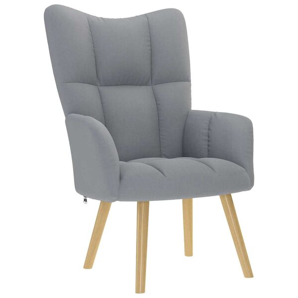 vidaXL Chaise de relaxation Gris clair Tissu