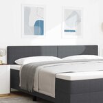 vidaXL Tête de lit LED avec des lumières à LED Gris foncé 200 cm tissu