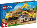 LEGO City - Ensemble de Construction Camions de Chantier et Grue à Boule de Démolition - 60391