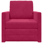 vidaXL Canapé-Lit Bordeaux 74 x 77 x 81 cm Velours