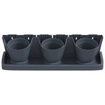 vidaXL Ensemble de jardinières verticales 12 Pièces Anthracite PP