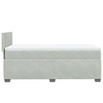 vidaXL Sommier à lattes de lit et matelas Gris clair 90x190 cm Velours
