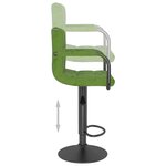 vidaXL Tabouret de bar Vert clair Velours
