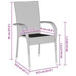 vidaXL Ensemble de salle à manger de jardin 7 pièces en rattan poly noir