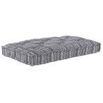 vidaXL Coussin de canapé sur palette Impression grise tissu