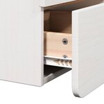 vidaXL Table de chevet Blanc 39 x 34 x 33 cm Bois massif en pin