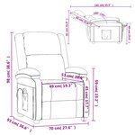vidaXL Fauteuil de massage Gris Similicuir