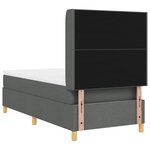 vidaXL Lit Box Spring avec Matelas Gris clair 100x200 cm Tissu
