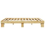 vidaXL Cadre de lit sans matelas 160x200 cm bois massif de chêne
