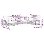 vidaXL Ensemble de canapés d'extérieur 8 pc Blanc et anthracite
