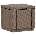 Keter Pouf de rangement Cube avec coussin Graphite