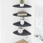 vidaXL Étagère flottante 4 Pièces Anthracite 24 x 24 x 2 3 cm