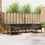 vidaXL Ensemble de canapés d'extérieur 6 Pièces Naturel et Anthracite