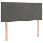 vidaXL Sommier à lattes de lit et matelas Gris foncé 120x200cm Velours