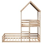 vidaXL Lit superposé avec toit 80x200 cm bois de pin massif