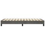 vidaXL Cadre de lit sans matelas gris foncé 90x190 cm velours