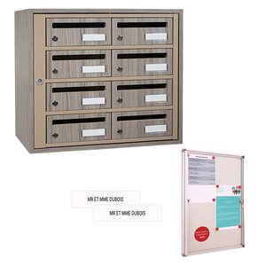 Offre Pack : Bloc B8 Essentielle 380 Acier/Bois + Tableau d'affichage A4 & Etiquettes