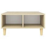 vidaXL Table basse blanc et chêne sonoma 60x60x30 cm bois d'ingénierie