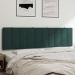 vidaXL Coussin de tête de lit vert foncé 180 cm velours