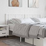 vidaXL Tête de lit de remplacement métal blanc 200 cm