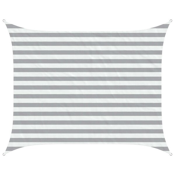 vidaXL Voile d'ombre Gris clair et blanc 2 x 2 5 m