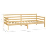 vidaXL Lit de repos avec matelas 90x200 cm Bois de pin massif