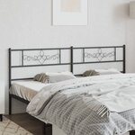 vidaXL Tête de lit métal noir 193 cm