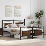 vidaXL Cadre de lit sans matelas chêne marron 150x200 cm