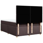 vidaXL Sommier à lattes de lit avec matelas Marron foncé 140x200 cm