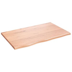 vidaXL Dessus de table marron clair 80x50x2 cm bois chêne traité