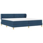 vidaXL Lit à Ressorts avec Matelas Crème 90x200 cm Tissu Bleu