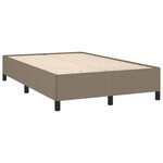 vidaXL Sommier à lattes de lit avec matelas taupe 120x190 cm tissu