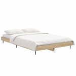 vidaXL Cadre de lit sans matelas chêne sonoma 120x190 cm