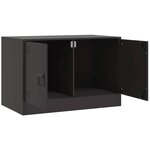 vidaXL Meubles TV 2 Pièces noir 67x39x44 cm acier