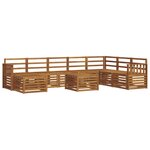 vidaXL Ensemble de canapés d'extérieur 9 Pièces Naturel