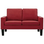 Vidaxl ensemble de canapés 2 pièces rouge similicuir
