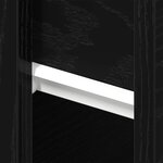 vidaXL Cabinet de chevet avec tiroir Chêne noir 46 x 29 5 x 30 cm