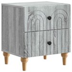 vidaXL Cabinet de chevet avec tiroir Sonoma gris 43 x 34 5 x 48 cm