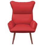vidaXL fauteuil Rouge 69 x 74 x 93 cm Cuir artificiel