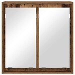 vidaXL Armoire Miroir de Salle de Bain Bois Ancien 60 x 20 x 60 cm