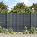 vidaXL Brises-vues de jardin 10 Pièces noir 252 5x19 cm PVC