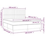 vidaXL Sommier à lattes de lit avec matelas Marron foncé 160x200 cm